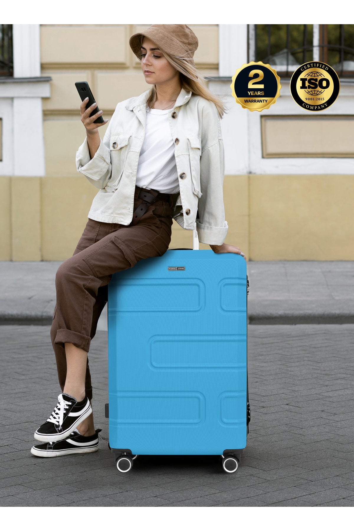 Large Size Lightweight ABS Hardside Spinner Luggage Trolley -28 Inch | Carrying 30KG 4 Wheel Hardshell Suitcase-Dark blue