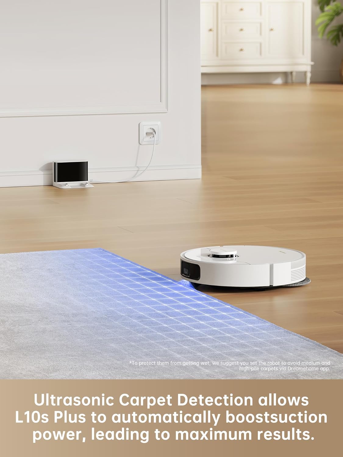 Dreame L10s Pro Gen 2 Robot Vacuum with Mop, 7000Pa Suction, DuoScrub Mopping, 7mm Auto Lifting Mop, Ultrasonic Carpet Detection, Ideal for Pet Hair, Hard Floor and Carpet, 2 Years Warranty
