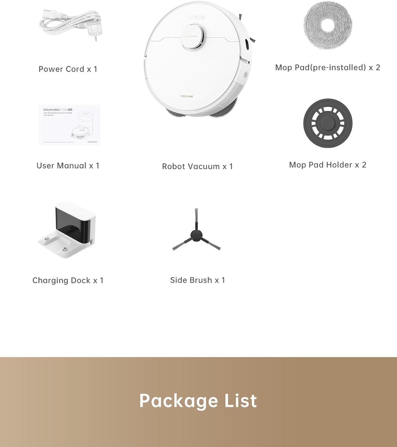 Dreame L10s Pro Gen 2 Robot Vacuum with Mop, 7000Pa Suction, DuoScrub Mopping, 7mm Auto Lifting Mop, Ultrasonic Carpet Detection, Ideal for Pet Hair, Hard Floor and Carpet, 2 Years Warranty