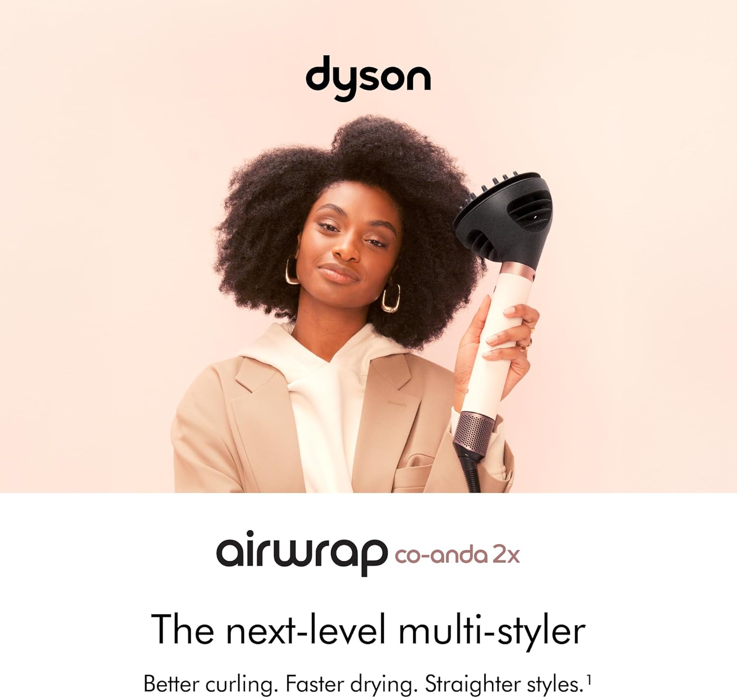 Dyson Airwrap Co-anda2x Multi-Styler and Dryer Curly+Coily in Ceramic Pink and Rose Gold - International Version