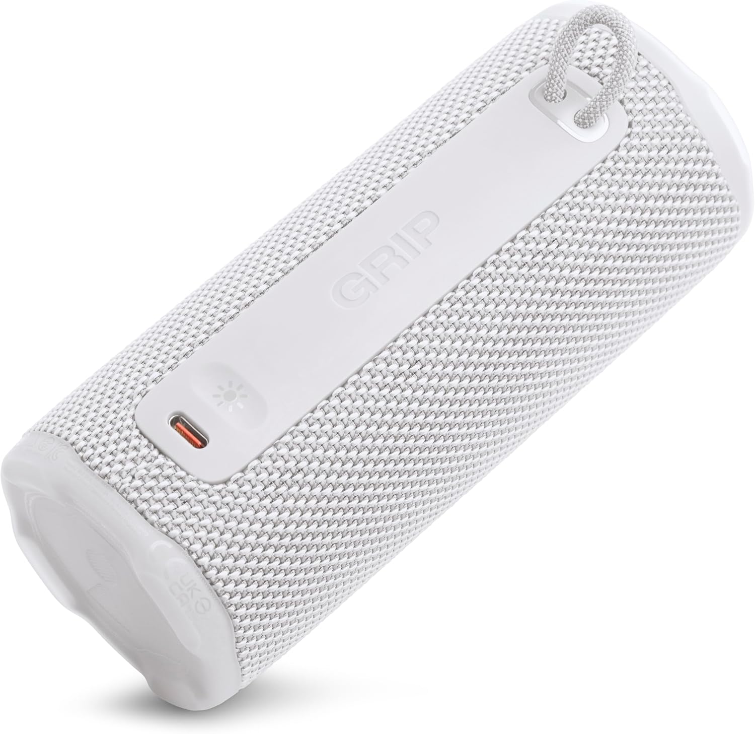 JBL Grip - Compact Bluetooth Speaker with Bold JBL Pro Sound and Ambient Light, up to 14 Hours of Playtime, Water, Dust and Drop-Proof (IP68), & Multi-Speaker Connection with Auracast™ (White)
