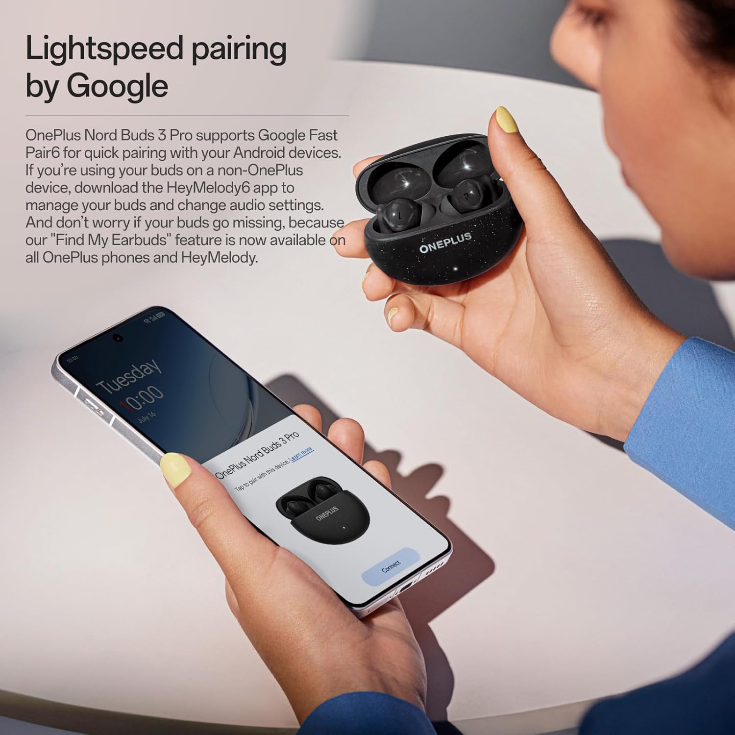 OnePlus Nord Buds 3 Pro, Wireless Bluetooth Earbuds, Noise Canceling Earbuds, Deep Bass, Immersive Sound, Up to 44 Hour Playtime with Charging case, Soft Jade