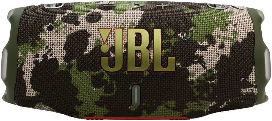 JBL Charge 6 Waterproof Portable Speaker Bundle with gSport Carbon Fiber Case (Camo)