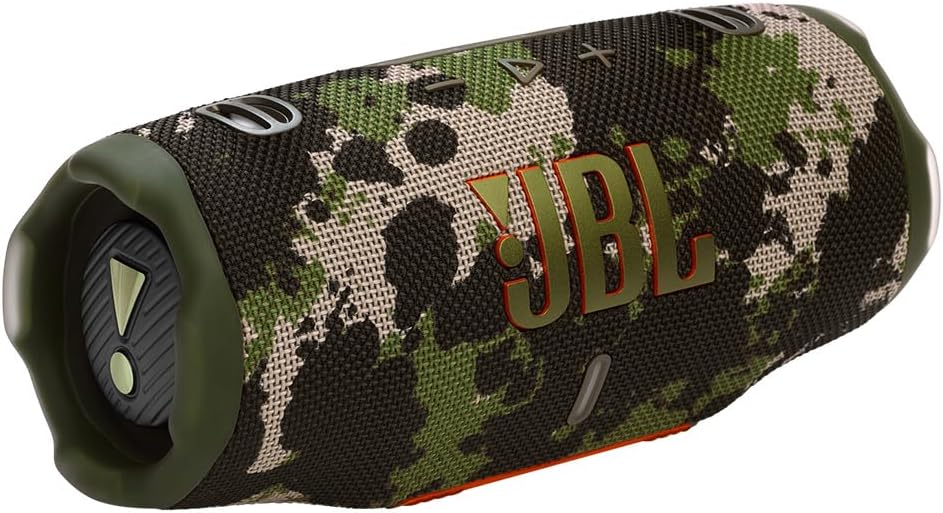 JBL Charge 6 Waterproof Portable Speaker Bundle with gSport Carbon Fiber Case (Camo)