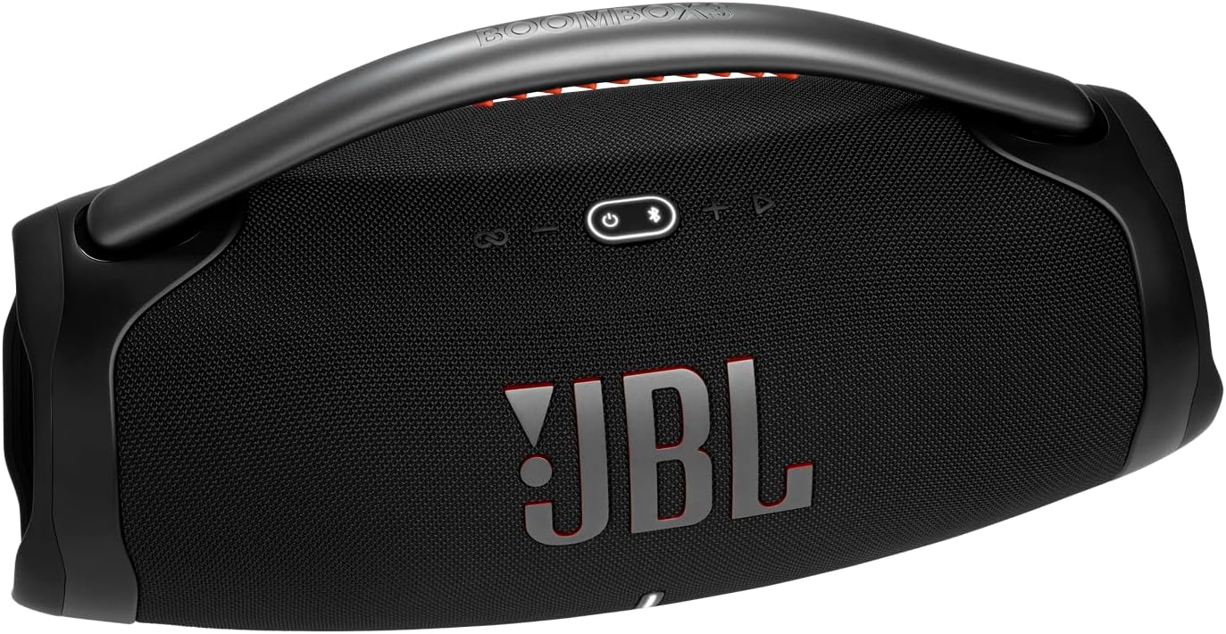 JBL Boombox 3 Bluetooth Speaker - Black, JBLBOOMBOX3BLKAM, JBLBOOMBOX3BLKUK