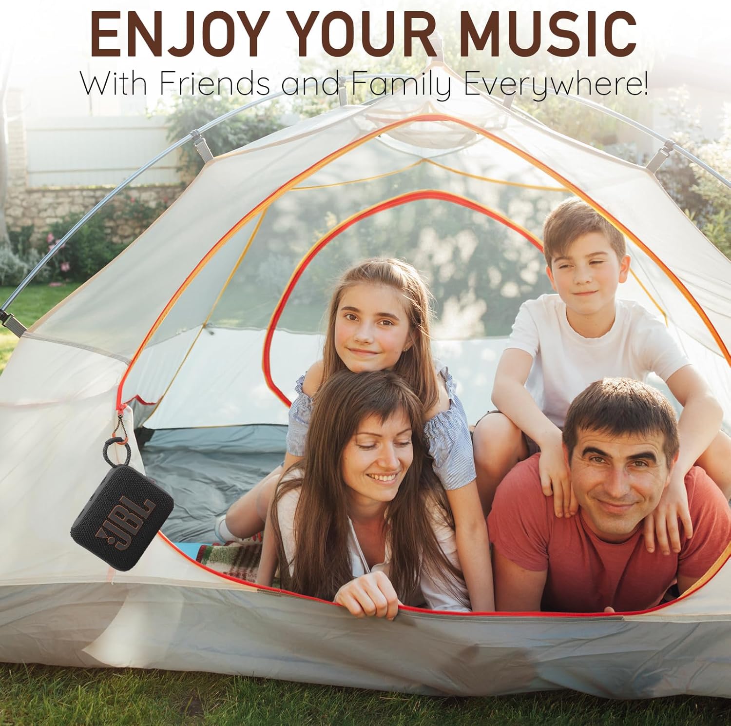 JBL Go 4 Portable Wireless Bluetooth Speaker, IP67 Waterproof & Dustproof Built-in Battery – Squad – All-in-One Boom h Material Solution provides a sound experience on the go