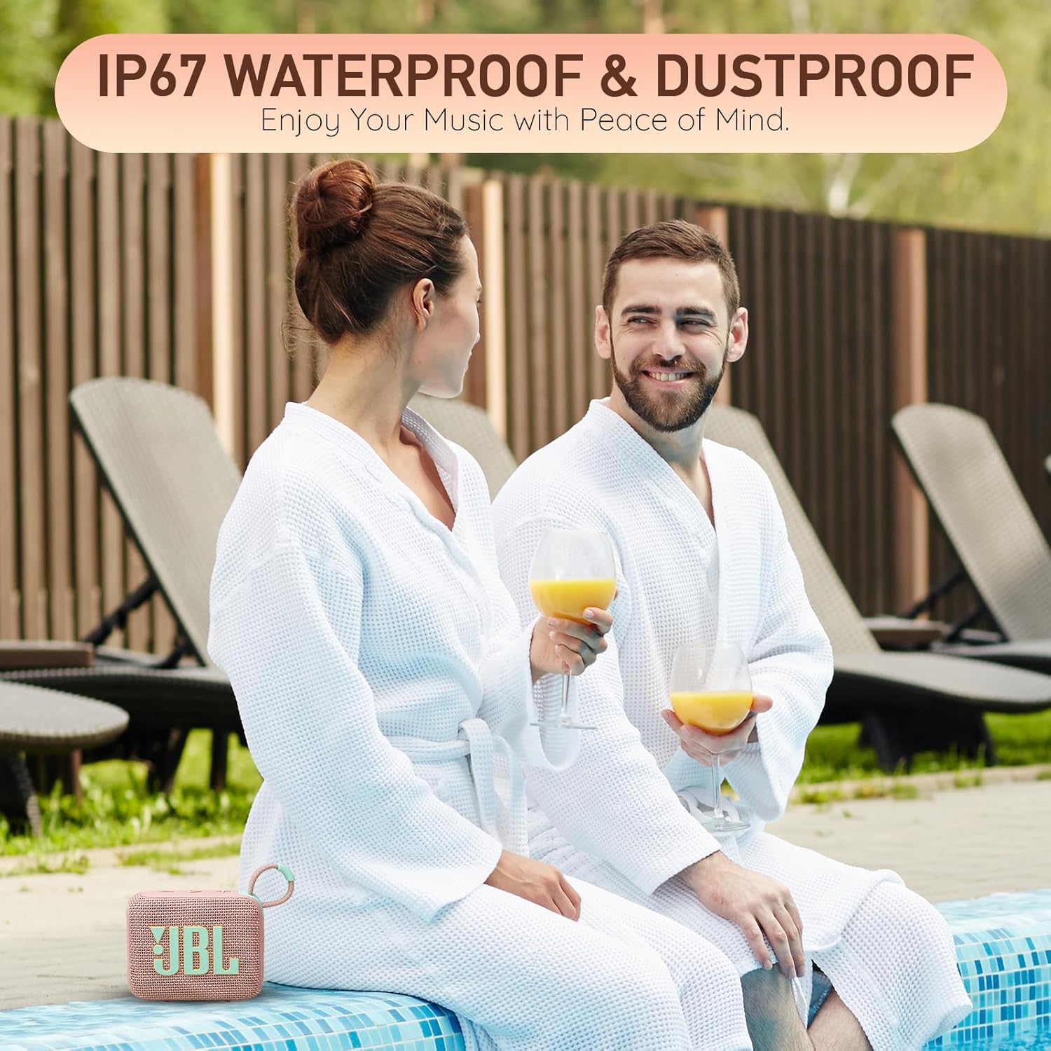 JBL Go 4 Portable Wireless Bluetooth Speaker, IP67 Waterproof & Dustproof Built-in Battery – Squad – All-in-One Boom h Material Solution provides a sound experience on the go