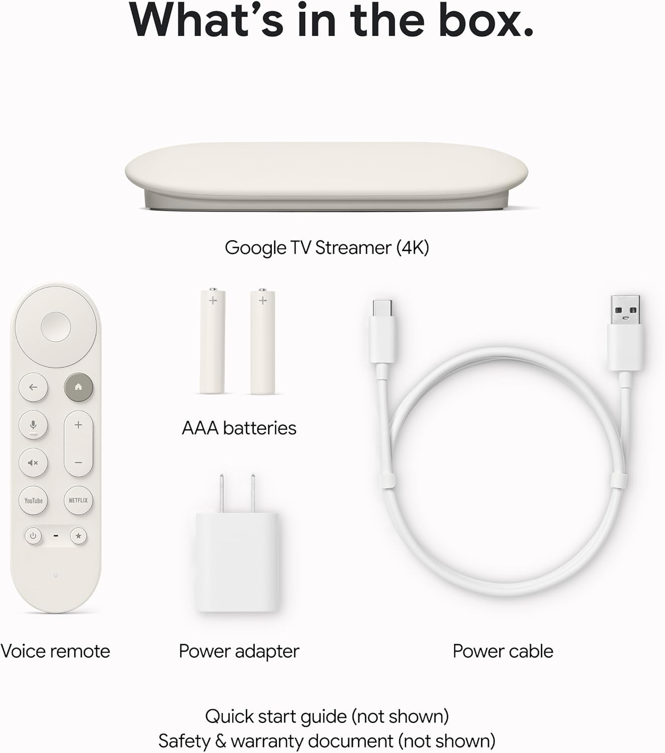 Google TV Streamer 4K - Fast Streaming Entertainment With Voice Search Remote - Watch Movies, Shows, Live TV, and Netflix in 4K HDR - Smart Home Control - 32 GB Storage - Porcelain