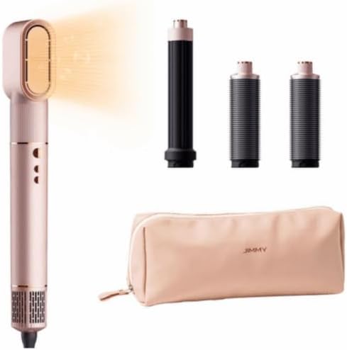 JIMMY HF9 3 in 1 Multi-hair Styler with Fast Drying, Curling and Fluffing, Three Adjustable Modes, ≤68dB Low Noise, with 1.8m Cable – Champagne