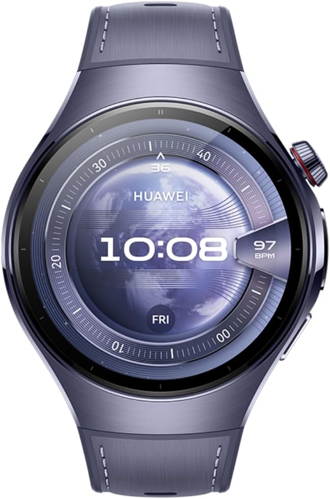 HUAWEI WATCH 5 46mm Smartwatch, Multi-sensing X-TAP technology, Real-Time Fingertip Blood Oxygen, Health Glance, eSIM, 2-Battery Modes, Intuitive Smart Gestures, Compatible with iOS & Android, Purple