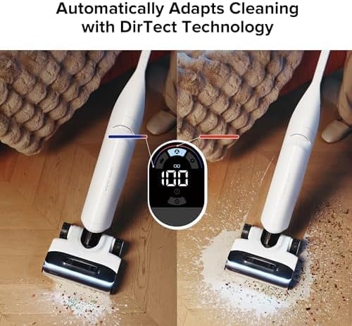Roborock Flexi Lite Wet Dry Vacuum Cleaner Cordless, Lightweight Vacuum Mop with 17000 Pa Suction, 180° FlatReach Design, Self-Cleaning and Hot Air Dry Floor Cleaner for Mopping Hard Floors
