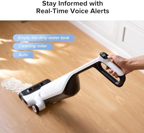 Roborock Flexi Lite Wet Dry Vacuum Cleaner Cordless, Lightweight Vacuum Mop with 17000 Pa Suction, 180° FlatReach Design, Self-Cleaning and Hot Air Dry Floor Cleaner for Mopping Hard Floors