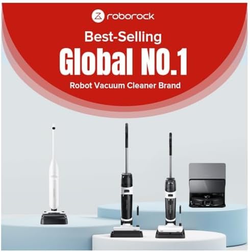 Roborock Flexi Lite Wet Dry Vacuum Cleaner Cordless, Lightweight Vacuum Mop with 17000 Pa Suction, 180° FlatReach Design, Self-Cleaning and Hot Air Dry Floor Cleaner for Mopping Hard Floors