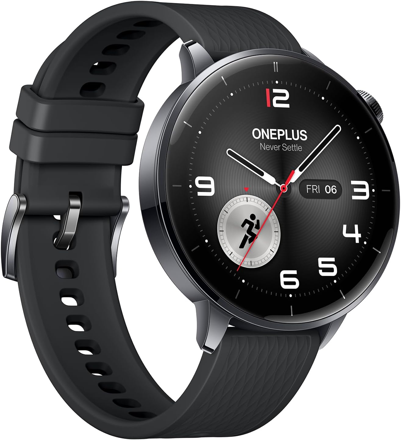 OnePlus Watch 3 Smart Watch, 43mm Stainless Steel Case, Up to 60 Hours Battery, Over 100 Sports Modes, IP68 and 5ATM Health Check Fitness Watch, Black Steel