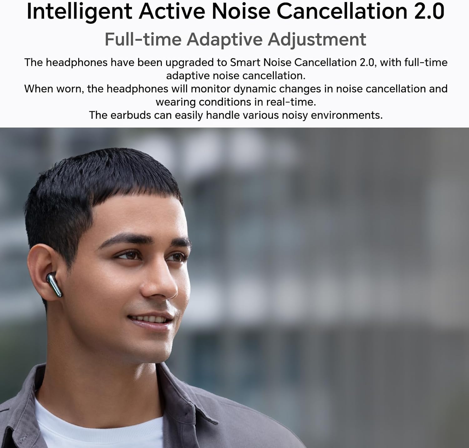 Honor Choice Earbuds S7, Tri-mic AI Call Noise Cancelling Headphones, 36 Hours Bluetooth Headphones, Bluetooth 5.3 Headphones with Microphone, IP54 Wireless Headphones in Ear, White