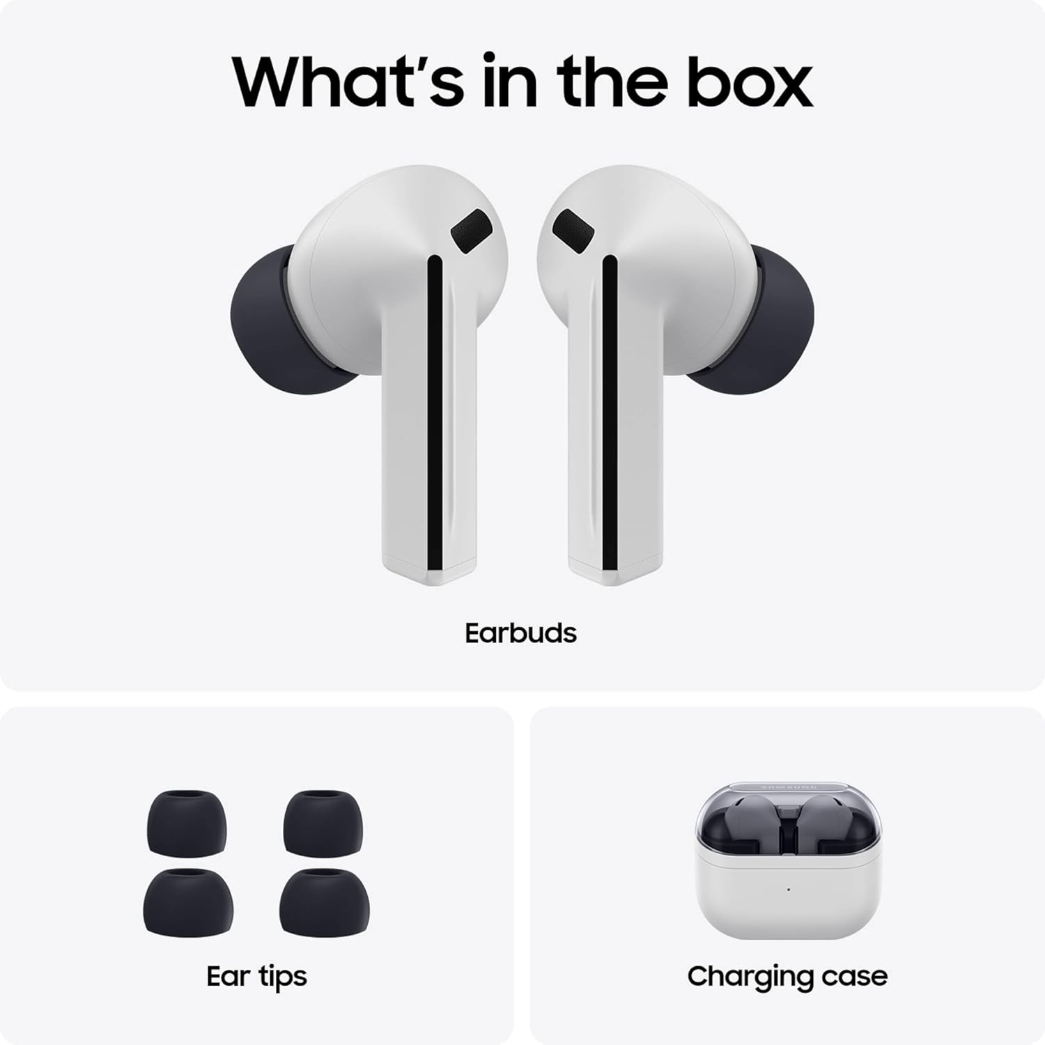 SAMSUNG Galaxy Buds 3 FE (2025) True Wireless Bluetooth Earbuds, Active Noise Cancellation, Powerful Sound, Clear Calls, Long Lasting Battery, Hands Free AI, Gray