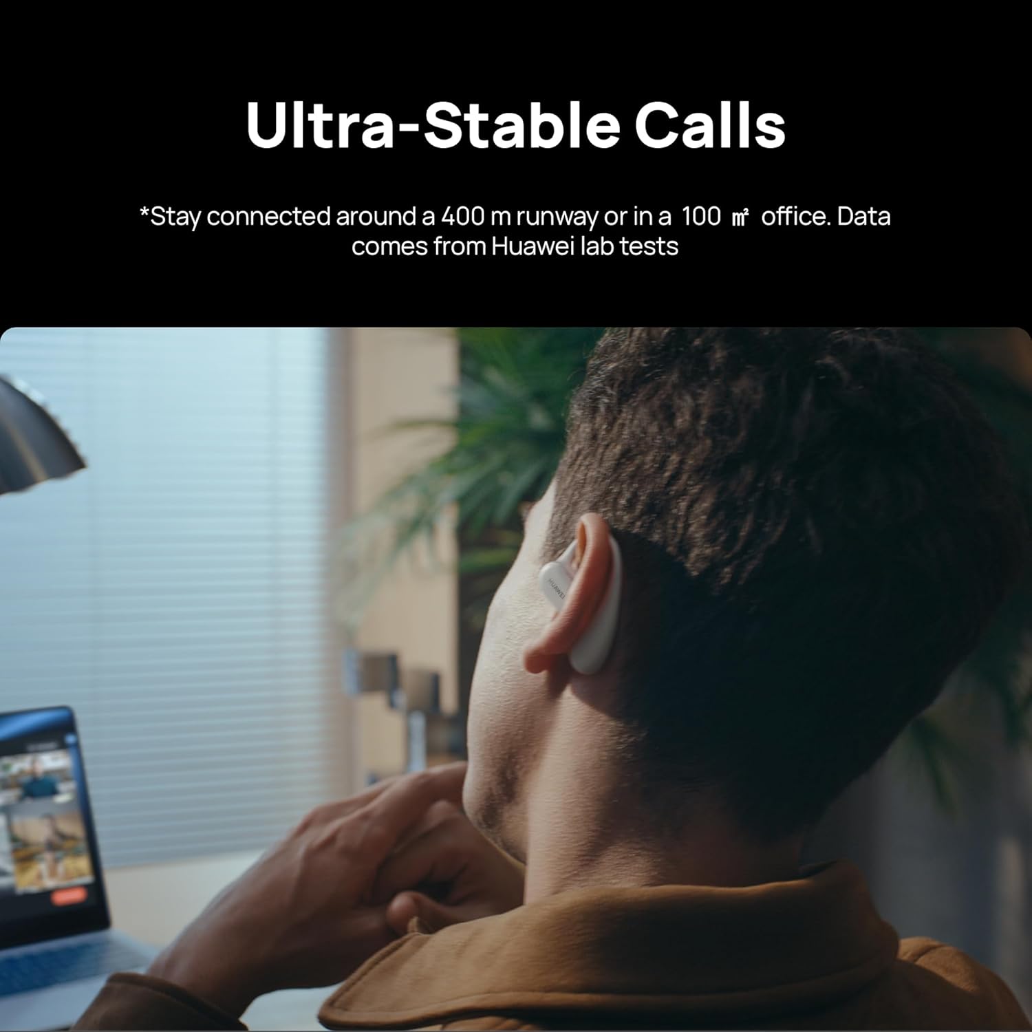 HUAWEI FreeArc Open-Ear Earbuds, Bluetooth Earphones with Sterling Sound, Secure Fit and Comfort, IP57 Water Resistance, 28 Hours Playtime, Sports Earphones, iOS, Android, Windows, Black