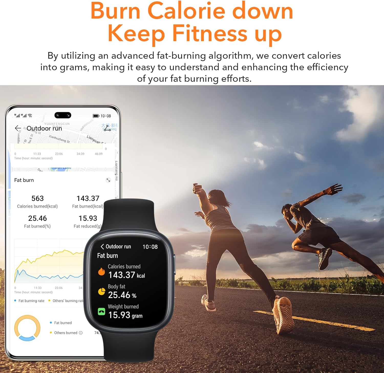 HONOR WATCH 4 SmartWatch, Bluetooth Calling, 1.75 inch AMOLED, GPS, 14 Days Standy, Spo2, Heart Rate and Stress Monitor, 5ATM, Compatible with Android and iOS, White