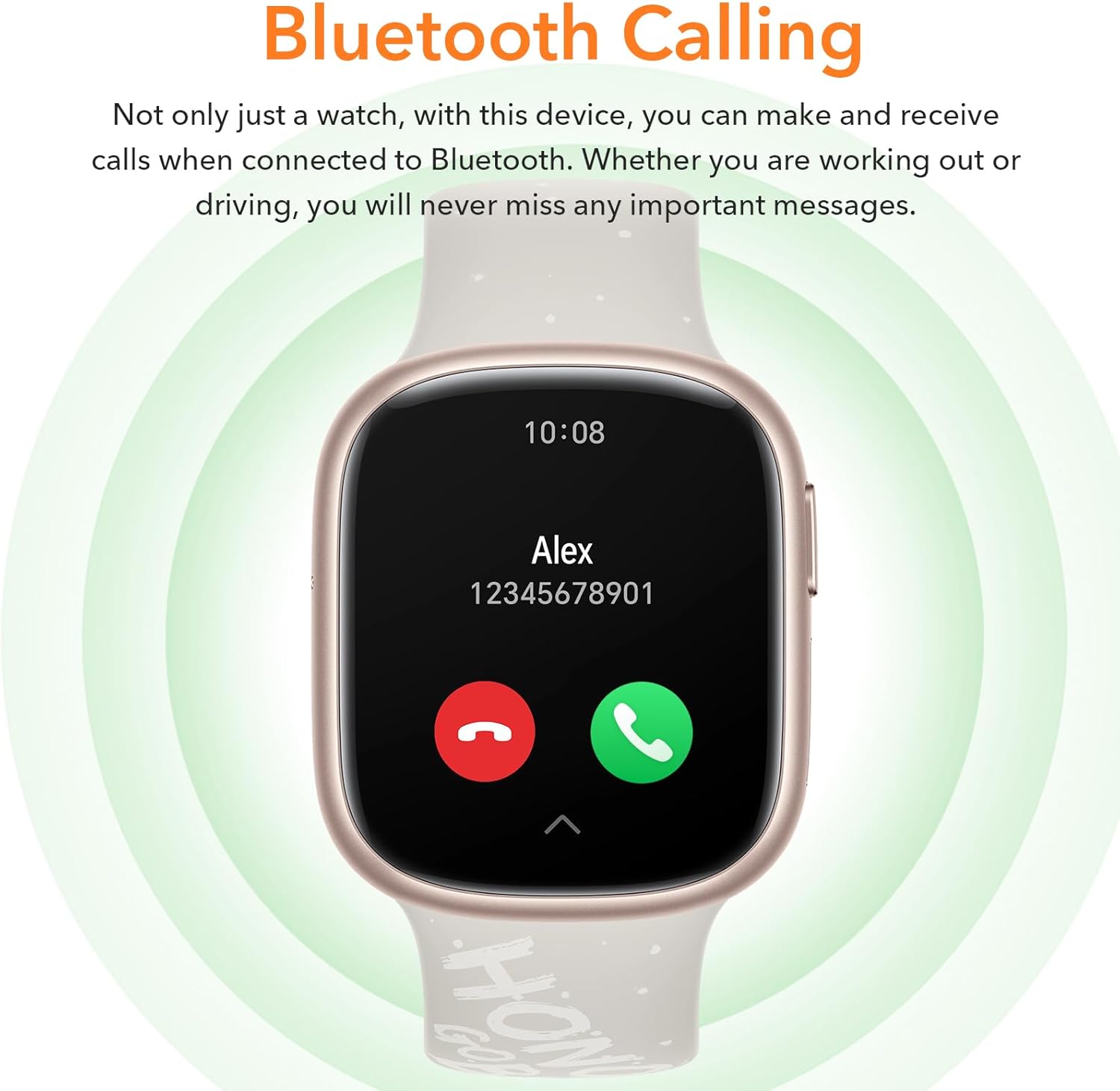 HONOR WATCH 4 SmartWatch, Bluetooth Calling, 1.75 inch AMOLED, GPS, 14 Days Standy, Spo2, Heart Rate and Stress Monitor, 5ATM, Compatible with Android and iOS, White