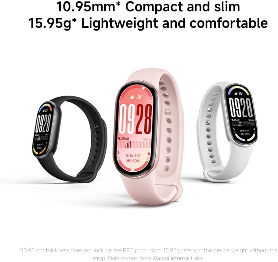 Xiaomi Smart Band 10 Mystic Rose | 1.72''AMOLED Narrow-edge Quadrilateral Display | Professional Workout Analysis | Up to 21-days Battery Life