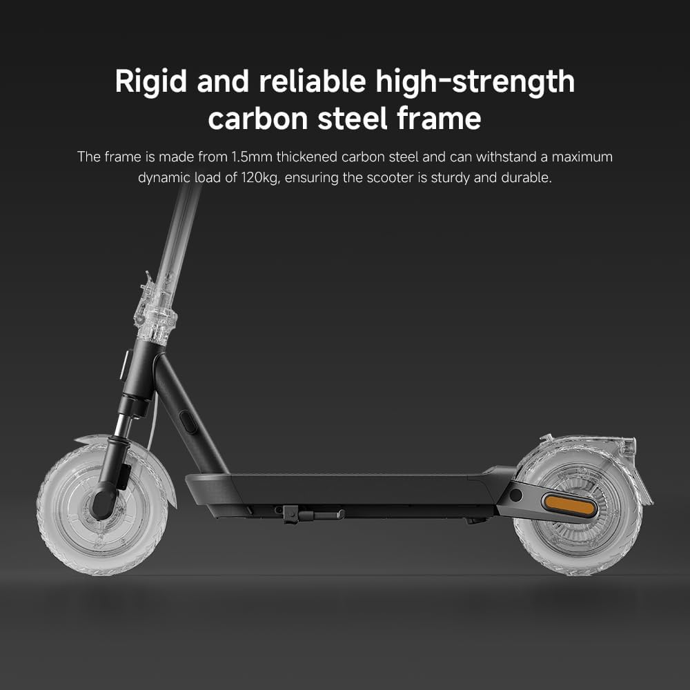Xiaomi Electric Scooter 5 pro，front and rear dual shock absorbers，60km long battery life，10-inch tubeless tires，1000WMax. power，22% Max. incline