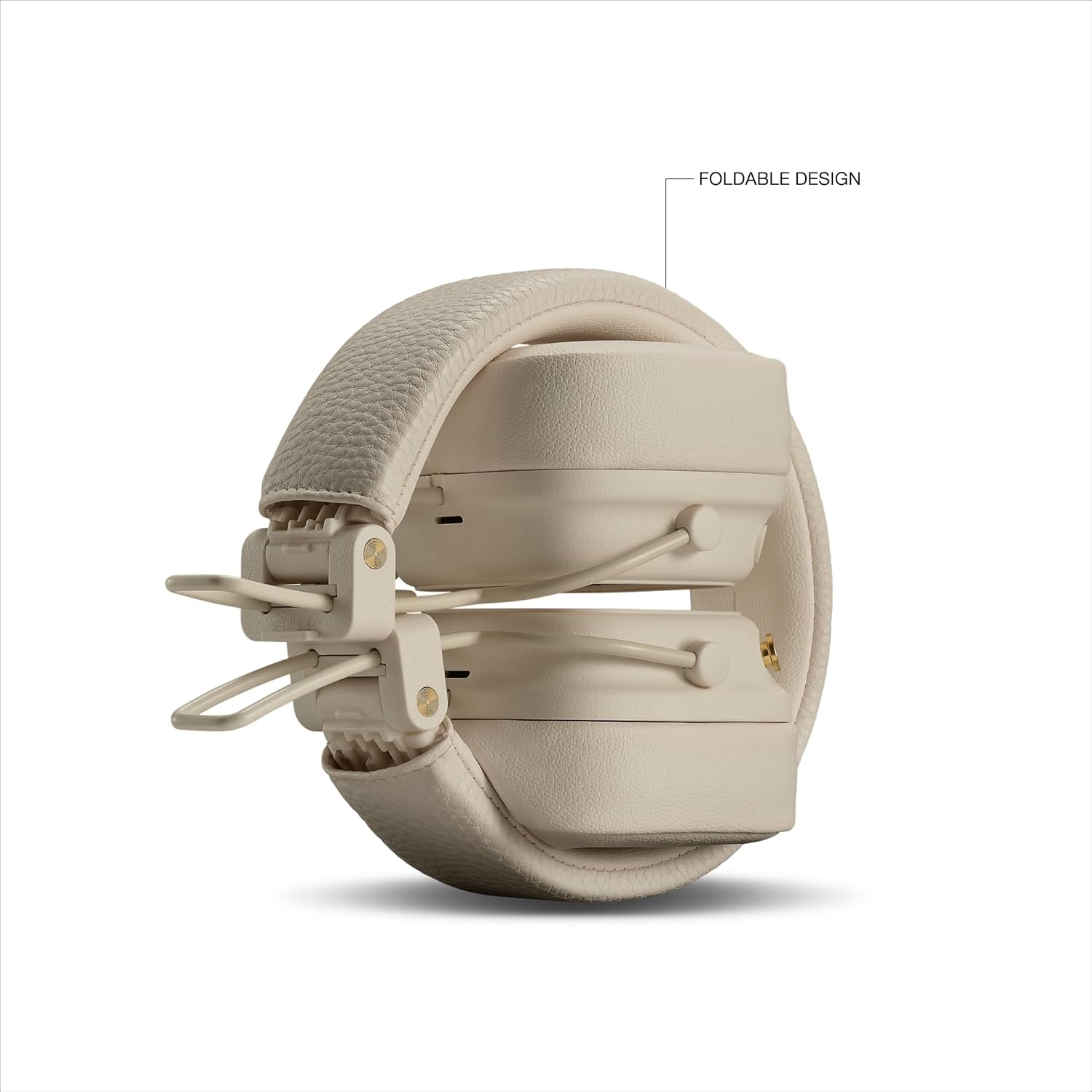 Marshall Major V Bluetooth Headphones - Foldable Bluetooth Wireless Headphones Bluetooth with 100+ Hours of Playtime (Cream)