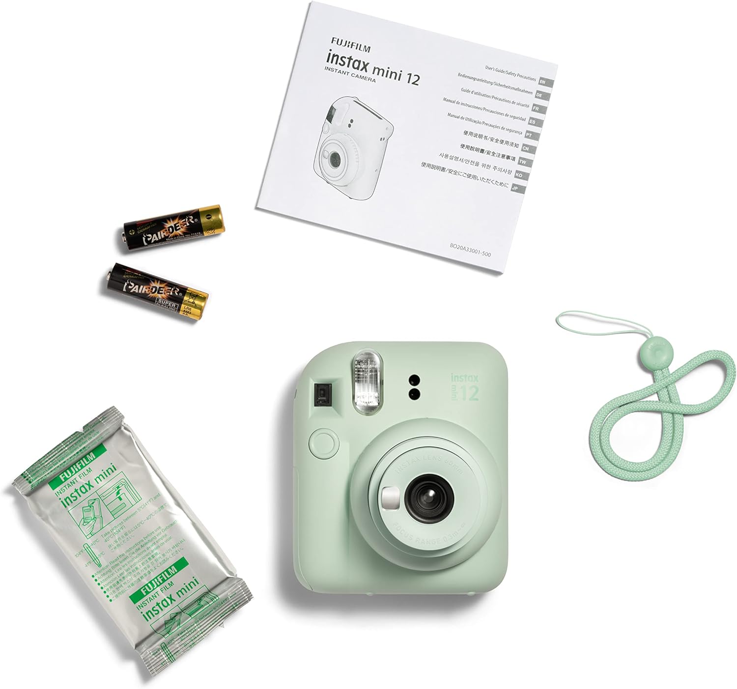 Fujifilm INSTAX MINI 12 Instant Print Camera, MINT GREEN