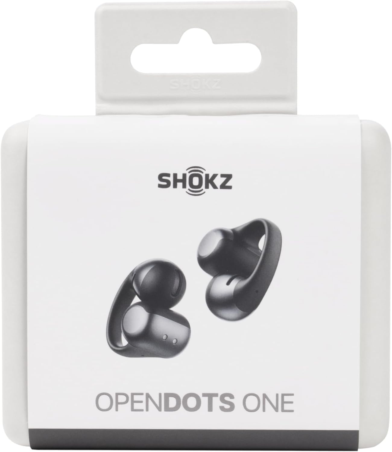 SHOKZ OpenDots ONE Open Ear Headphones, Premium Dolby Audio 6.5g Clip On Earbuds 40 hrs Playtime, Bluetooth 5.4, Wireless Earphones with Mic, Fast Charging, IP54, with Cleaning Cloth, Commuting- Black