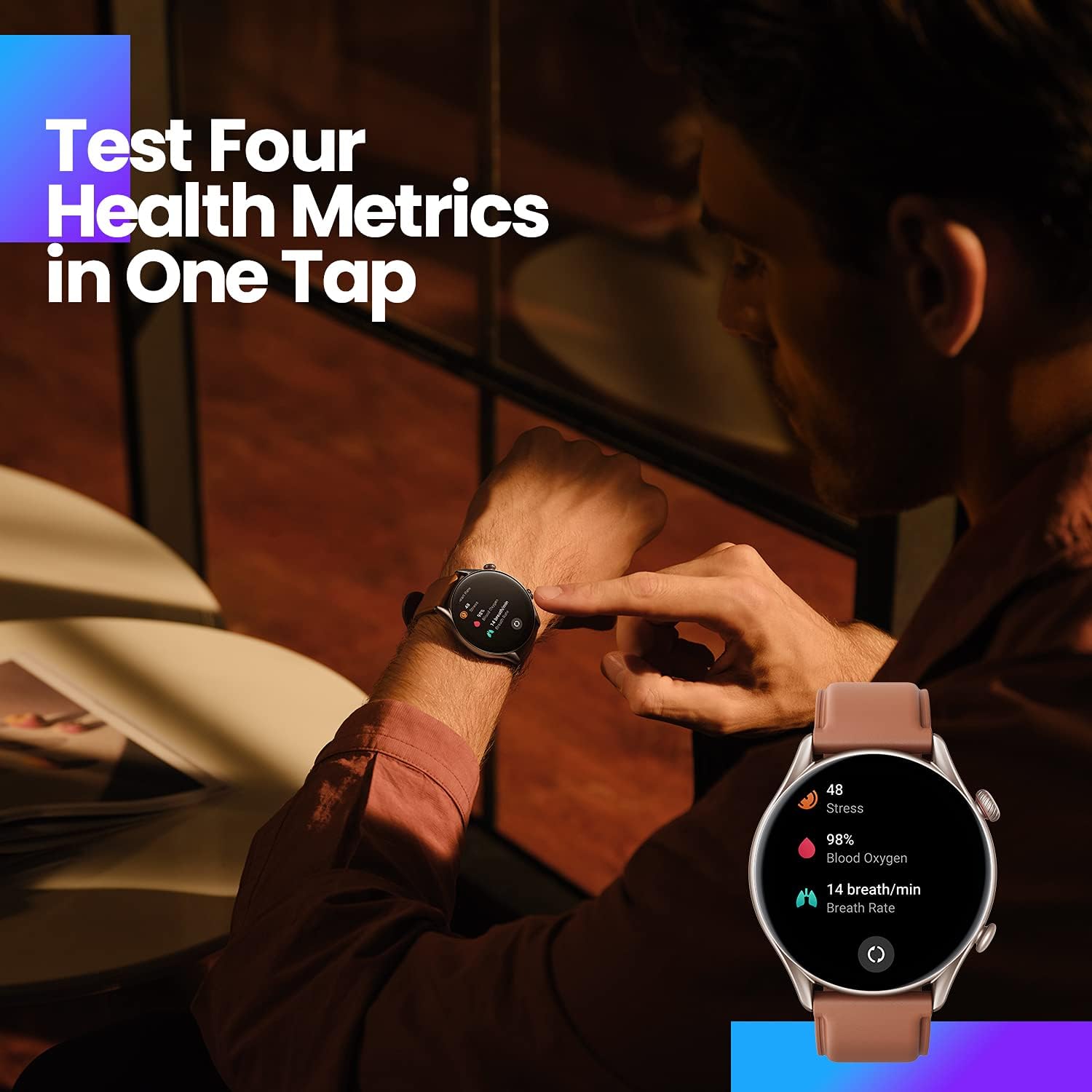 Amazfit GTR 3 Pro Smart Watch 1.45" Ultra HD AMOLED Display 24hrs Health Monitoring 150+ Sports Mode Fitness Watch | Built-In Alexa & GPS | 12-Days Long Battery Life | 5 ATM Water Resistant - Brown