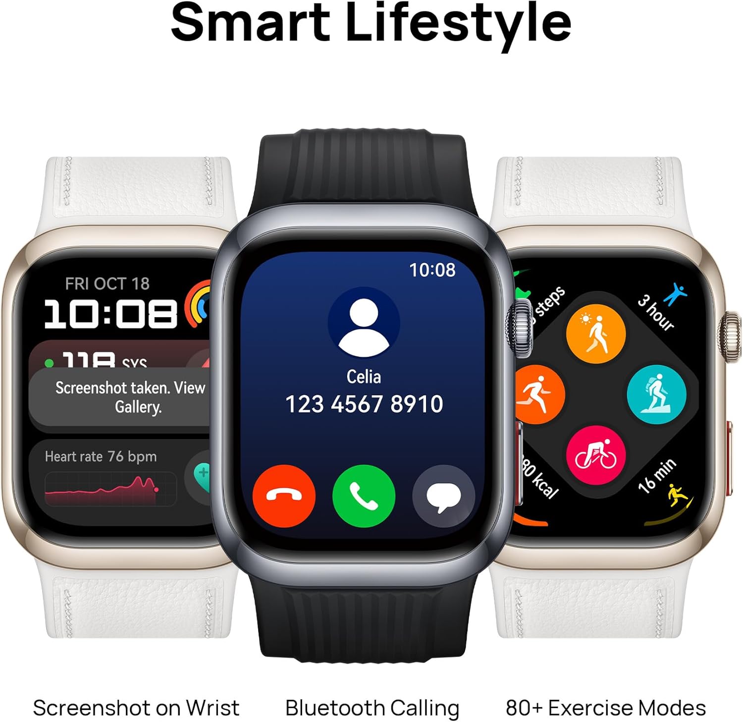 HUAWEI WATCH D2 Smartwatch, 1.82" AMOLED Touch display, Blood Pressure Monitoring, Slim Design, Bluetooth Calling, Compatible with iOS Android, 6 months HUAWEI care+, Black