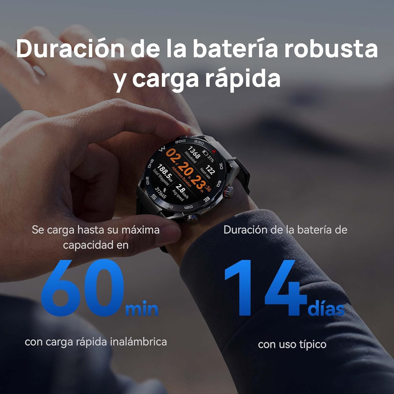 HUAWEI WATCH Ultimate, 1.5-inch AMOLED watch dial, zircon-based liquid metal, nano-tech ceramic bezel, 100-metre water resistance, 14-day battery life, compatible with Android & iOS, Black