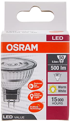 OSRAM LED VALUE MR16 50 36 5.5W GU5.3 WARM WHITE LAMP