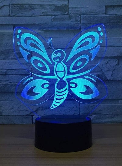 Multicolour New Butterfly 3D LED Night Lamp Seven Colors Touch Control