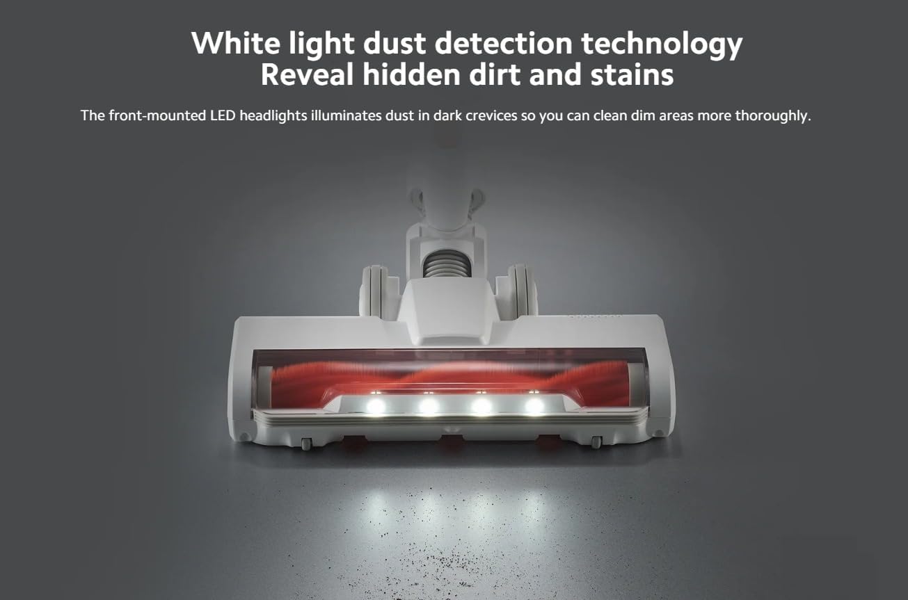 Xiaomi Vacuum Cleaner G20 – 150AW Powerful Suction, 60-min Runtime, LED Floor Brush, 12-Cyclone Filtration, 99.9% Dust Removal Efficiency