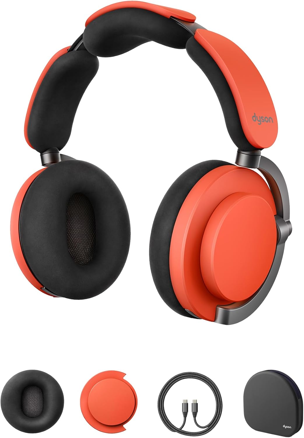 سماعات رأس Dyson OnTrac WP02 اللاسلكية بتقنية البلوتوث وإلغاء الضوضاء (سيراميك سينابار)