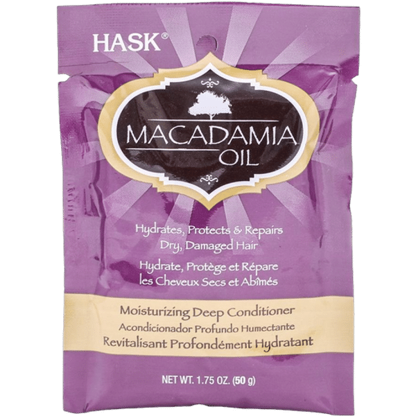 علاج الشعر المرطب بعمق بزيت المكاديميا من هاسك 50 جرام
