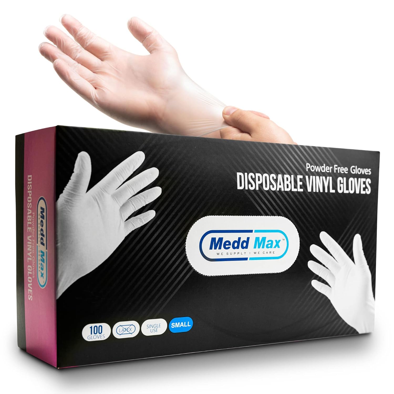 قفازات ماكس فينيل خالية من البودرة