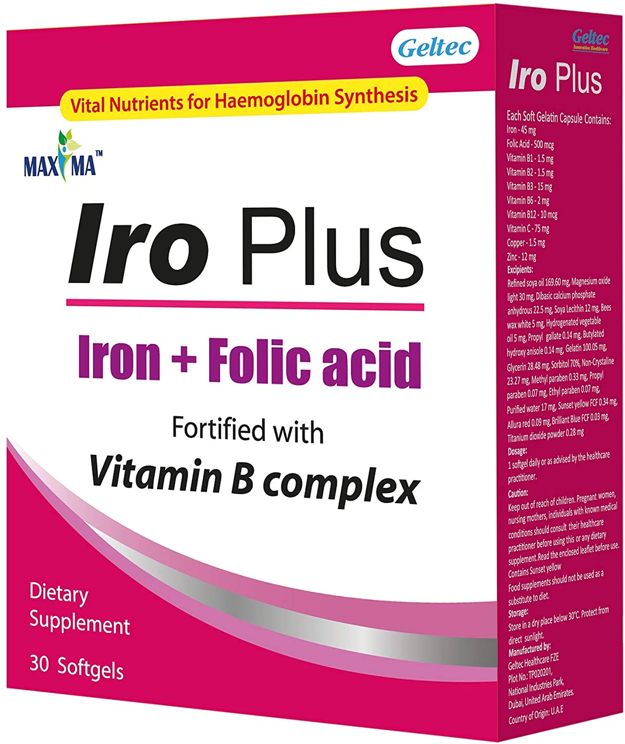 Maxima Iro Plus Caps 30S