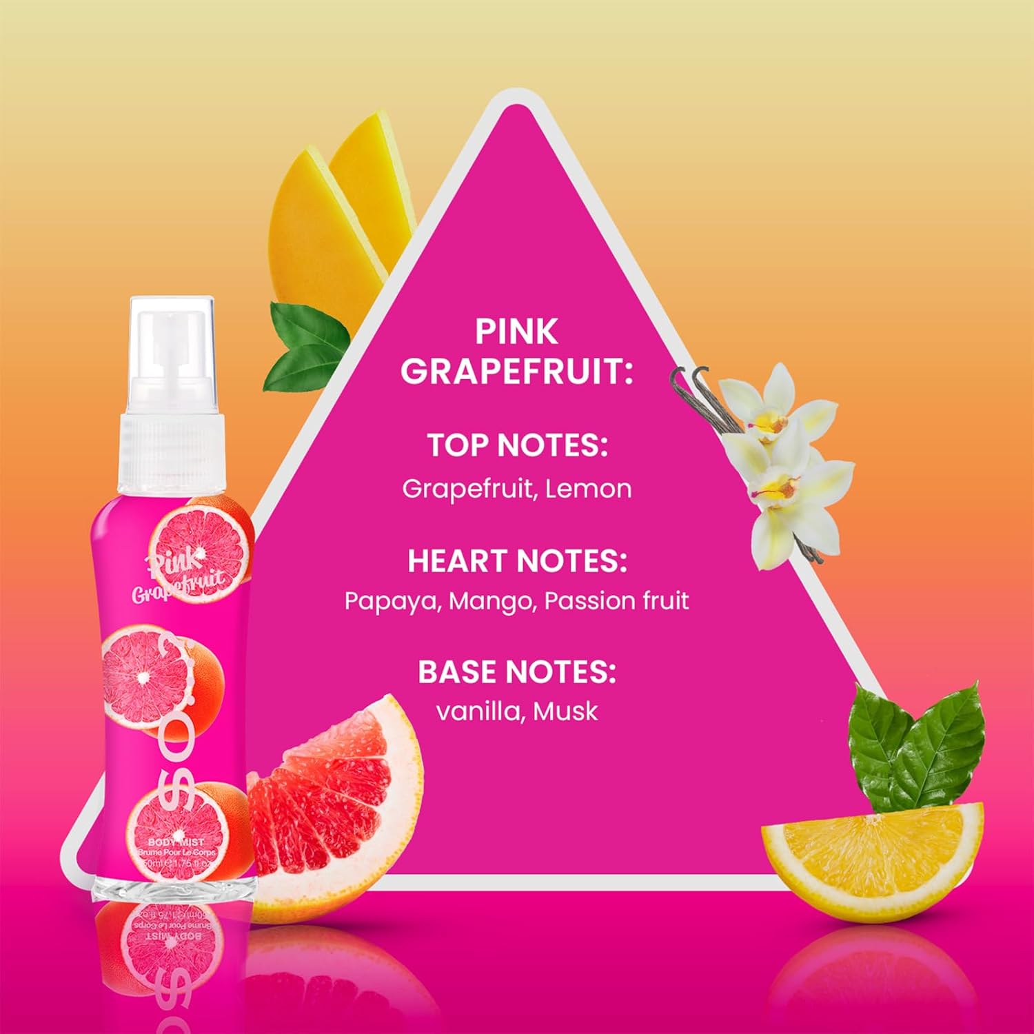 Body Mist Round Body Mist By Womens Mini Mist Body Mist Gift Set, With Pink Grapefruit