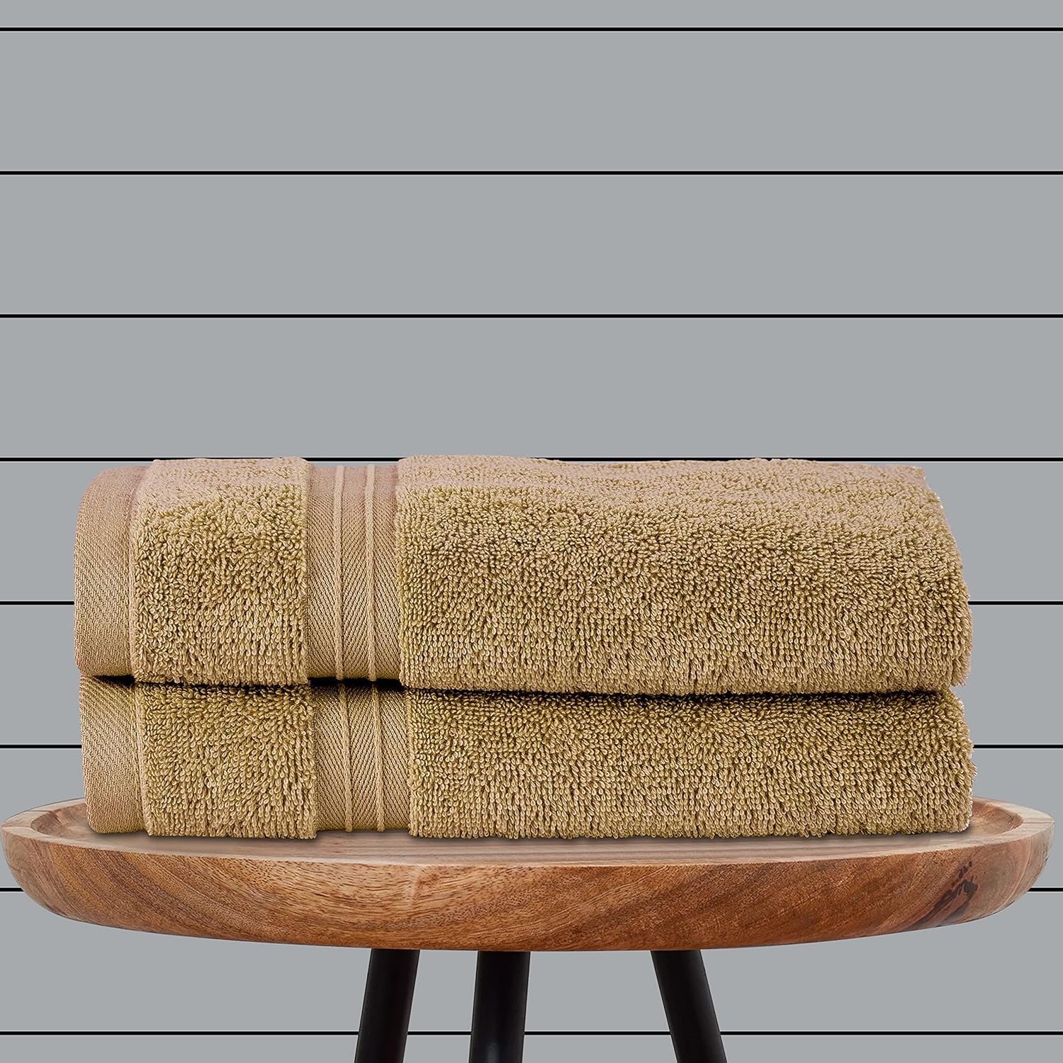 BEYTOR Luxury Bath Towels – 100% Cotton, Ultra Soft, Quick-Dry & Highly Absorbent – Plush & Durable Hotel-Quality Towels for Home, Spa & Gym – Beige (3pcs (90 * 180 cm+ 70 * 180 cm + 50 * 100 cm))