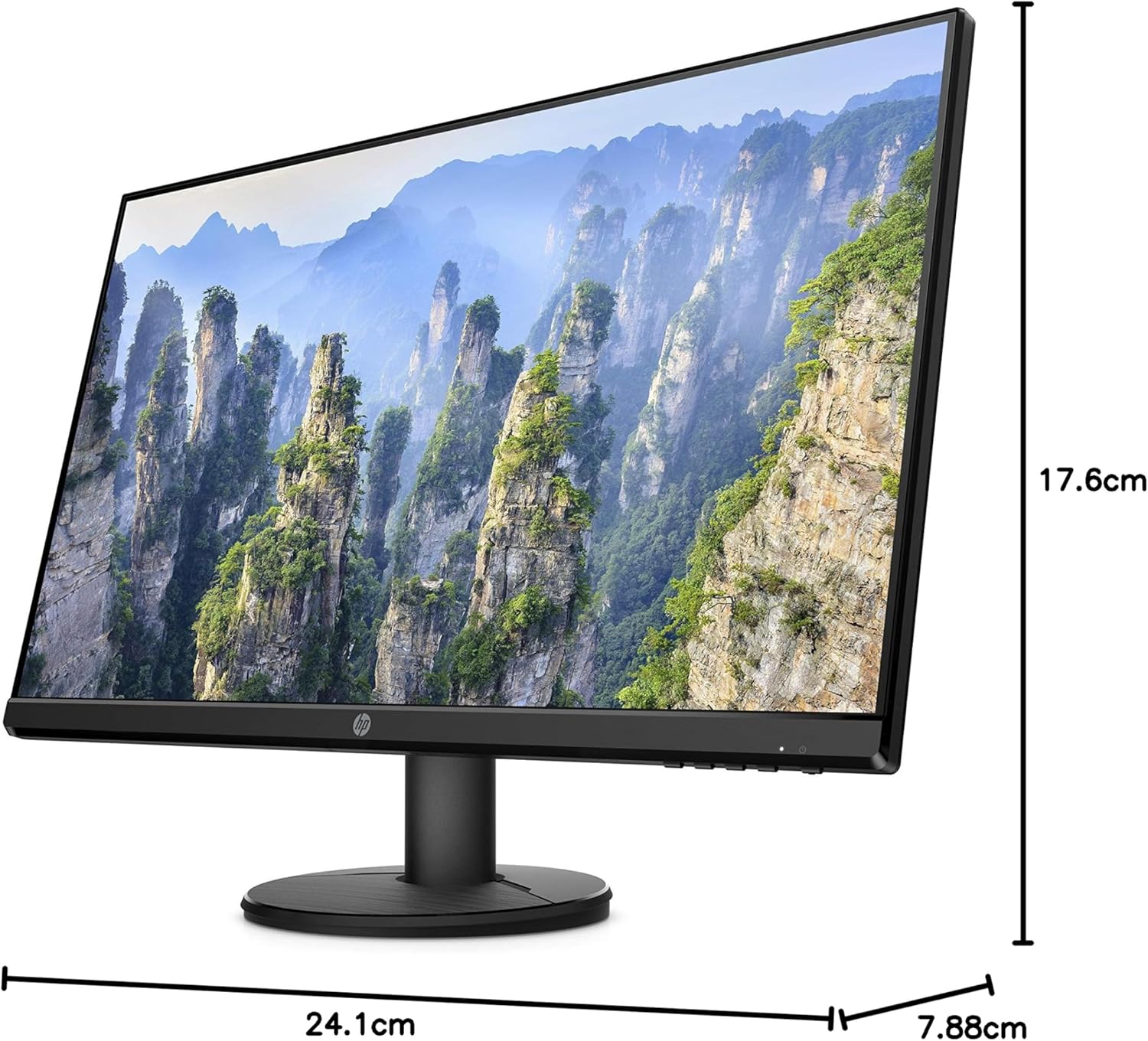 HP v27i Full HD Monitor (1920 x 1080) 27 Inch (1 VGA, 1 HDMI) - Black