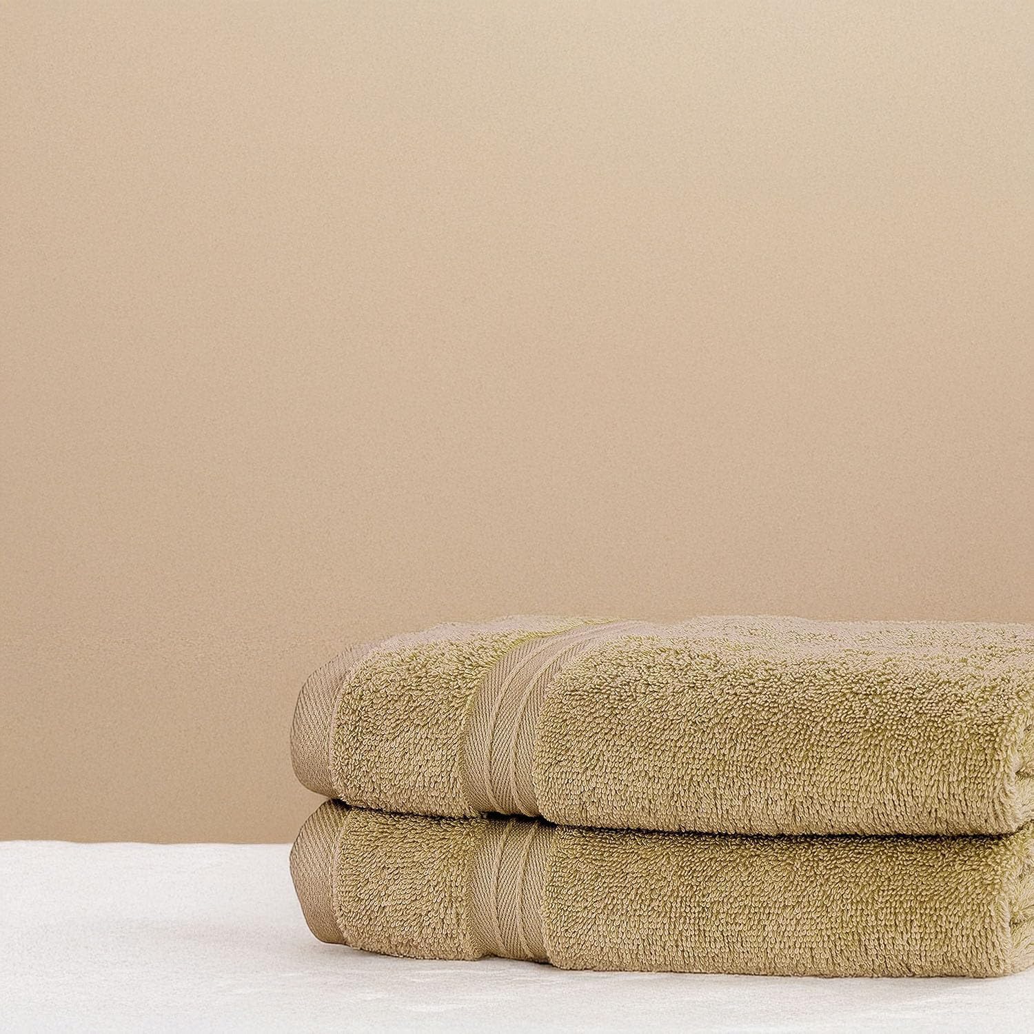 BEYTOR Luxury Bath Towels – 100% Cotton, Ultra Soft, Quick-Dry & Highly Absorbent – Plush & Durable Hotel-Quality Towels for Home, Spa & Gym – Beige (3pcs (90 * 180 cm+ 70 * 180 cm + 50 * 100 cm))