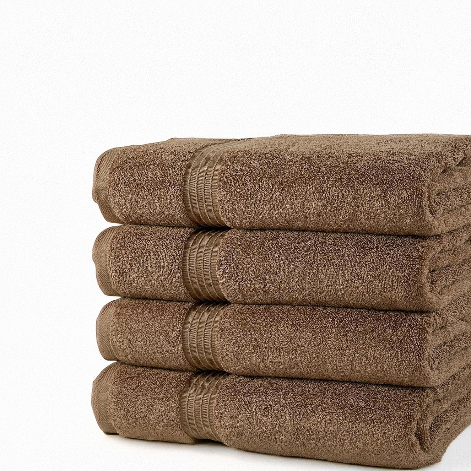 BEYTOR Luxury Bath Towels – 100% Cotton, Ultra Soft, Quick-Dry & Highly Absorbent – Plush & Durable Hotel-Quality Towels for Home, Spa & Gym – Brown (3pcs (90 * 180 cm+ 70 * 180 cm + 50 * 100 cm))