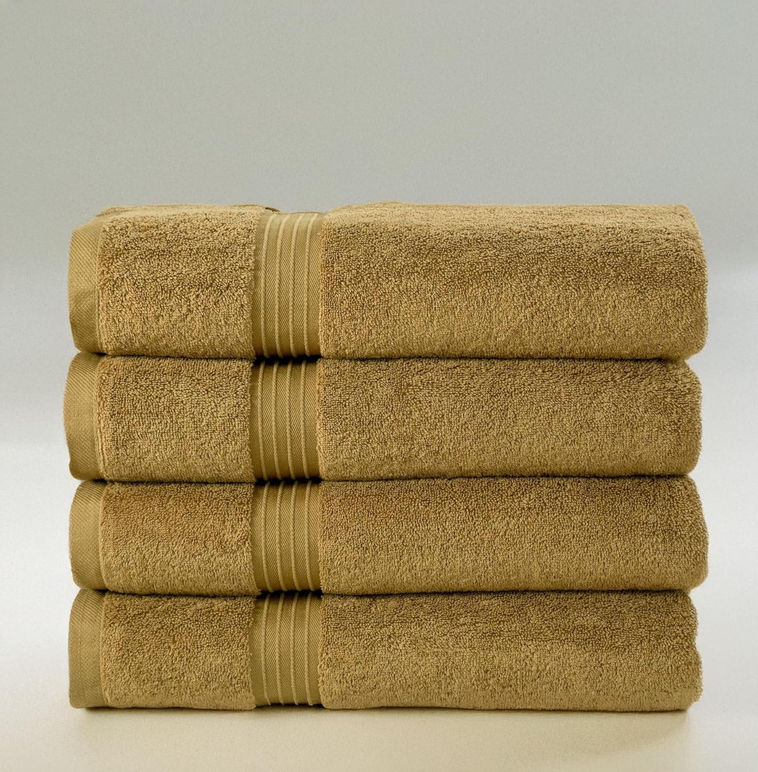 BEYTOR Luxury Bath Towels – 100% Cotton, Ultra Soft, Quick-Dry & Highly Absorbent – Plush & Durable Hotel-Quality Towels for Home, Spa & Gym – Beige (3pcs (90 * 180 cm+ 70 * 180 cm + 50 * 100 cm))