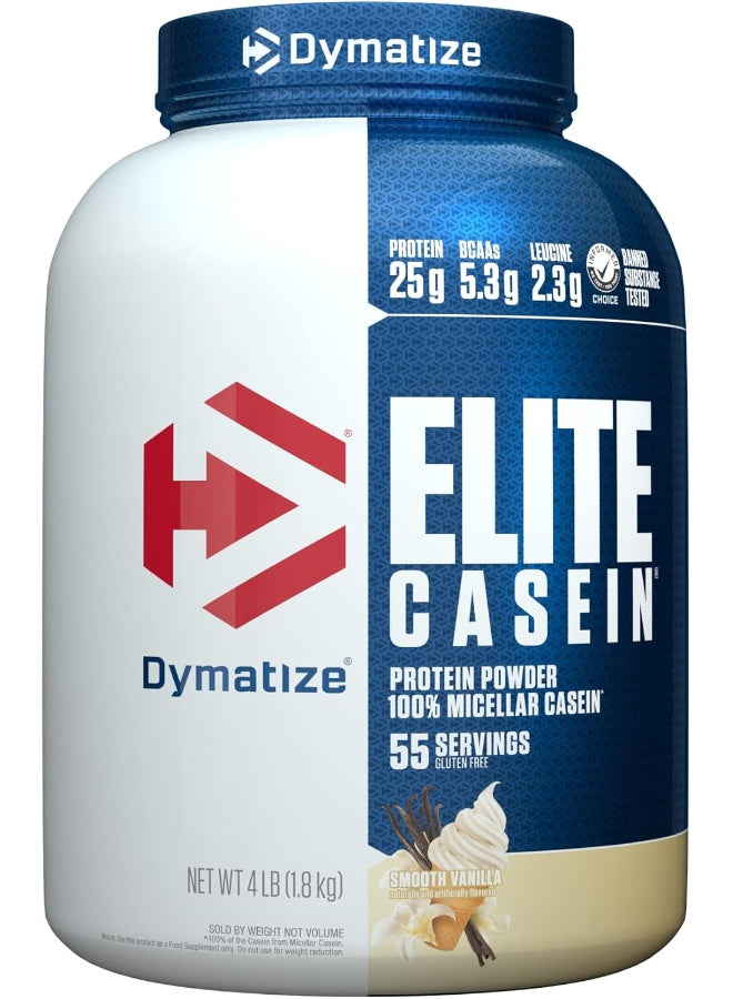 Dymatize Nutrition Elite Casein - 4 lbs (Smooth Vanilla)