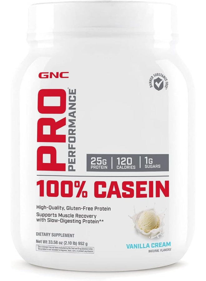 GNC PRO PERFORMANCE 100% CASEIN PROTEIN POWDER - VANILLA CREAM