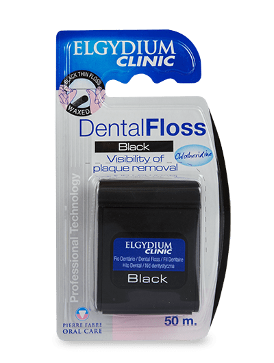 Elgydium Clinic Dental Floss Black