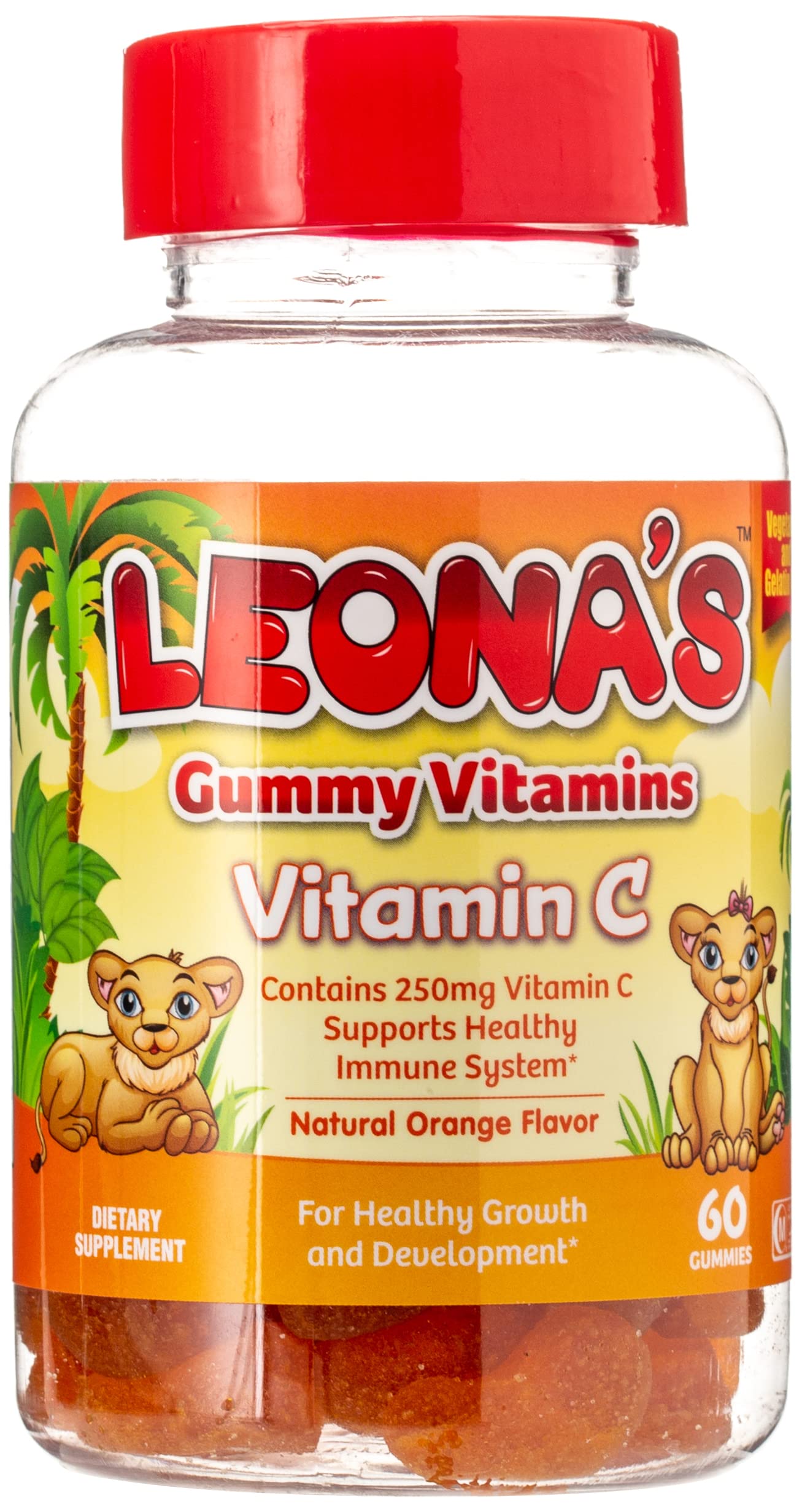 حلوى ليونا فيتامين سي للأطفال، 60 قطعة