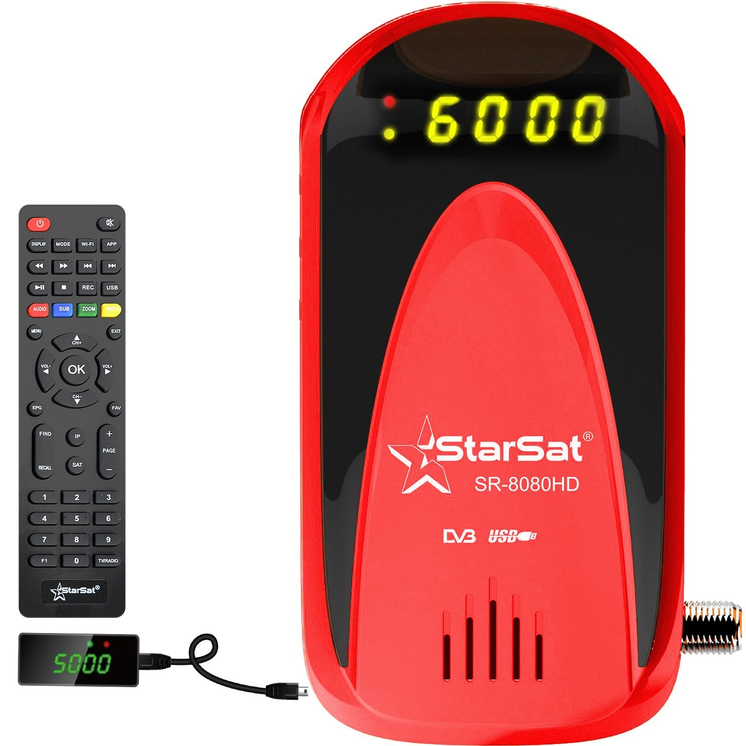 StarSat SR-8080HD Advanced Satellite Receiver – WiFi, 4G, DVB-S2, H.26