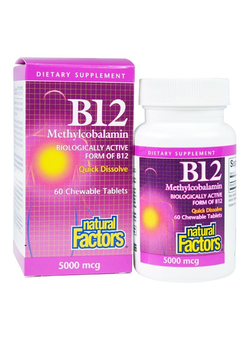 ني إف ب12 ميثيكوبالامين 5000 ميكروغرام 60 قرصًا